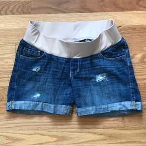 Old Navy Shorts - Distressed Maternity Denim Shorts Old Navy Shorts - Distressed Maternity Denim Shorts